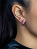 2.70 Carat Total Pink Sapphire and South Sea Pearl Dangle Earrings in White Gold