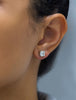 GIA Certified 3.02 Carat Total Cushion Cut Diamond Stud Earrings in Platinum
