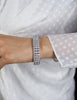 44.30 Carat Total Cushion Cut Diamond Three-Row Tennis Bracelet in White Gold
