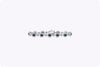 6.64 Carat Oval Blue Sapphire with Diamond Halo Flower Bracelet in White Gold