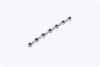 6.64 Carat Oval Blue Sapphire with Diamond Halo Flower Bracelet in White Gold