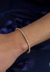 2.79 Carat Total Round Diamond Eternity Bangle Bracelet in Rose Gold