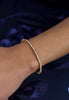 2.79 Carat Total Round Diamond Eternity Bangle Bracelet in Rose Gold