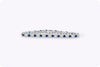 7.54 Carats Alternating Blue Sapphire and Diamond Tennis Bracelet in White Gold