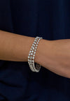 12.03 Carat Total Three Row Fancy Shapes Diamond Bracelet in White Gold