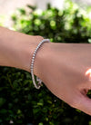 Luxurious 1.94-carat brilliant round diamond tennis bracelet