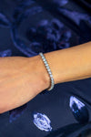 10.10 Carat Total Round Diamond Half-Bezel Tennis Bracelet in Platinum