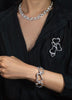 Piaget 4.7 Carat Total Round Diamond Link Heart Bracelet in White Gold