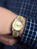 Rolex Datejust 16233 Champagne 18K Yellow Gold and Stainless Steel Men's Watch