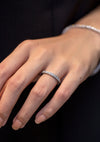 0.74 Carat Total Round Diamond Wedding Band Ring in White Gold