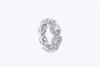 4.62 Carats Round Diamond Halo Eight-Stone Eternity Wedding Band in Platinum