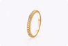 0.17 Carat Total Round Diamond Half Eternity Wedding Band Ring in Rose Gold