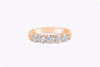 1.20 Carat Total Round Diamond Five-Stone Wedding Band Ring in Rose Gold