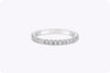 0.67 Carat Total Round Diamond Eternity Wedding Band Ring in Platinum