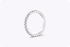 0.67 Carat Total Round Diamond Eternity Wedding Band Ring in Platinum