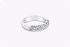 1.18 Carat Total Round Cut Diamond Five-Stone Wedding Band Ring in Platinum