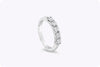 0.75 Carat Round Diamond Five-Stone Wedding Band Ring in Platinum