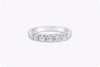 0.75 Carat Round Diamond Five-Stone Wedding Band Ring in Platinum