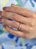 1.53 Carat Round Diamond Two-Row Red Enamel Wedding Band Ring in Rose Gold
