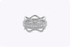 3.58 Carats Total Emerald and Round Diamond Eternity Fashion Ring in Platinum