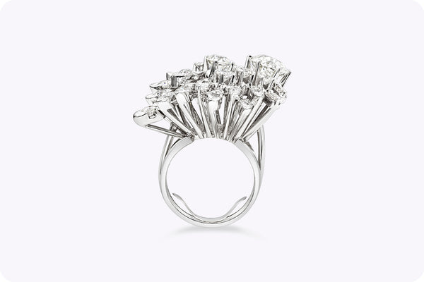 4.45 Carat Old Mine Cut and Brilliant Cut Diamond Cocktail Ring