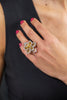 4.79 Carat Total Diamond Sliced Flower-Motif Fashion Ring in Rose Gold