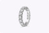 4.22 Carats Total Round Diamond Eternity Wedding Band Ring in Platinum