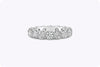 4.22 Carats Total Round Diamond Eternity Wedding Band Ring in Platinum