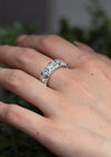 5.35 Carats Total Oval and Round Diamond Expandable Ring in White Gold
