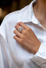 11.75 Carat Total Fancy Cut Open-Work Diamond Eternity Ring in White Gold