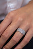 3.12 Carat Total Micro-paved Round Diamond Wide Fashion Ring in White Gold