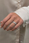 GIA Certified 5.66 Carat Cushion Cut Diamond Eternity Wedding Band ring in Platinum