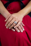 2.65 Carat Total Baguette and Round Diamond Wide Fashion Ring in White Gold