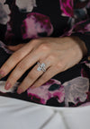 1.20 Carats Total Brilliant Round Shape Diamond Illusion Fashion Ring in White Gold