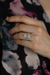 1.20 Carats Total Brilliant Round Shape Diamond Illusion Fashion Ring in White Gold