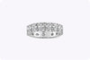 Double-Row Round Diamond Eternity Wedding Band