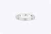 Spaced Round Diamond Wedding Band in Matte Finish