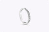 0.26 Carat Total Round Diamond Antique Style Wedding Band Ring in Platinum