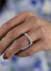 2.69 Carat Total Diamond Single-Prong Eternity Wedding Band Ring in White Gold