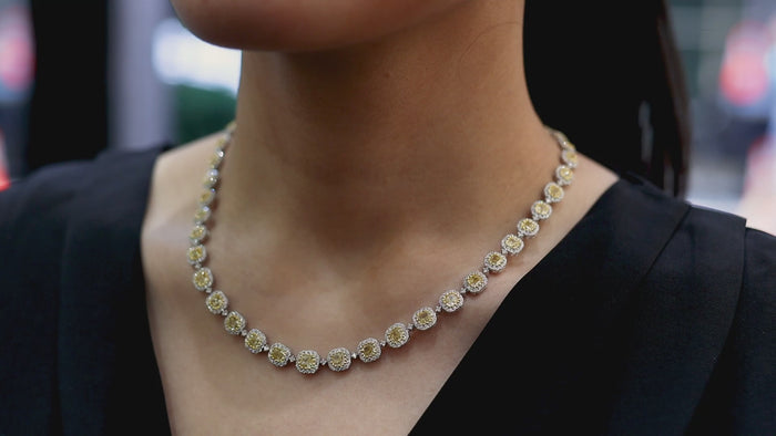 Scallop Diamond Tennis Necklace I 64Facets Fine Diamond Jewelry