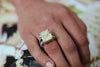 GIA Certified 13.95 Carat Radiant Cut Fancy Yellow Diamond Split-Shank Engagement Ring in Platinum